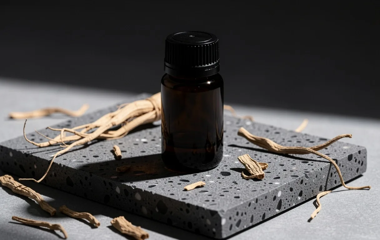 Botanical Energy Formula on stone plinth